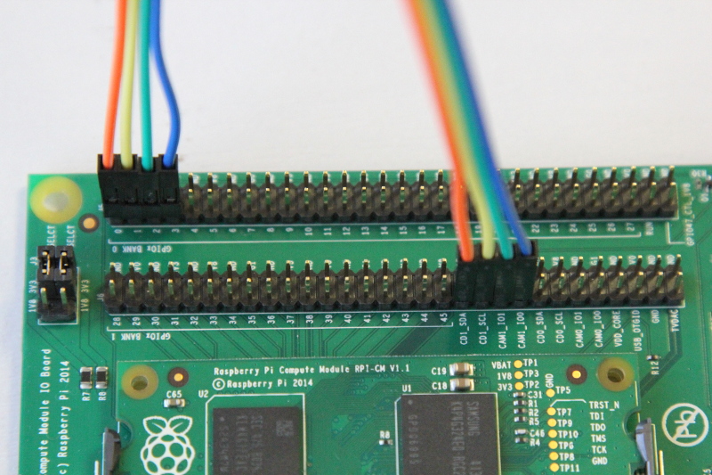 单�个摄像头的 GPIO 连接