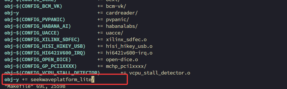 编辑 drivers/misc/Makefile