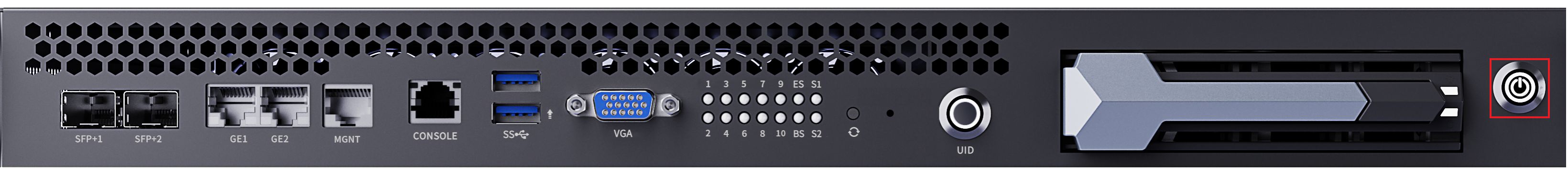 Sub-board power button/indicator
