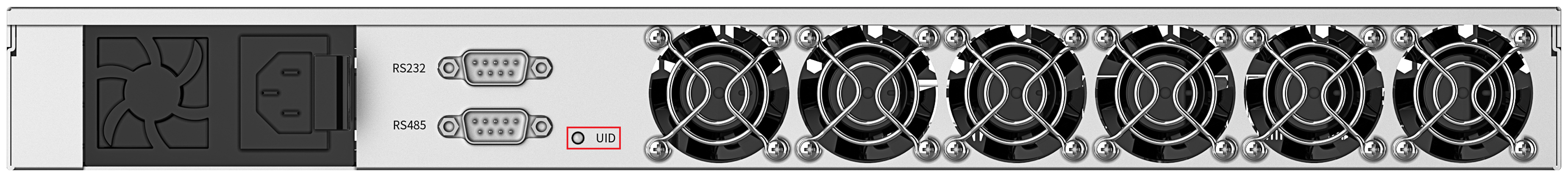 UID indicator on the rear panel