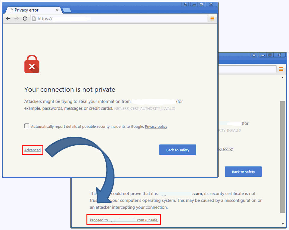 aBMC Certificate Warning Operation Schematic Diagram