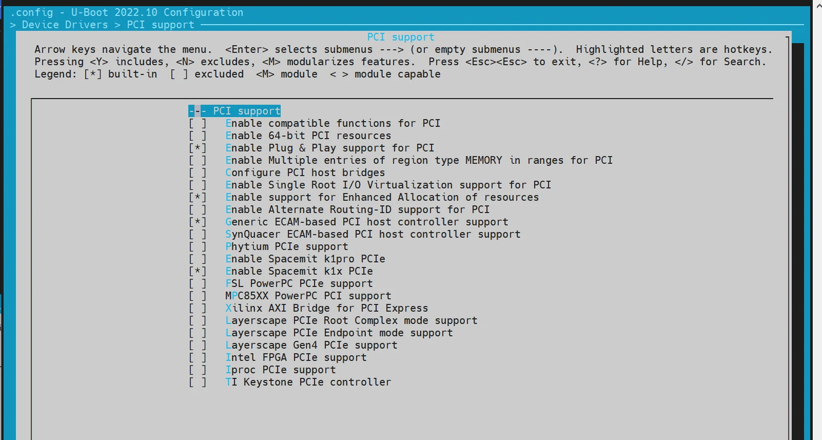 menuconfig
