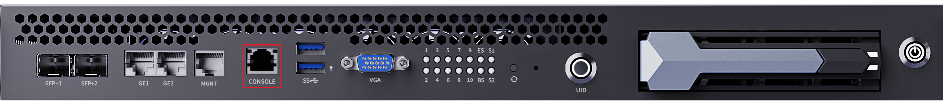 Debug serial port location