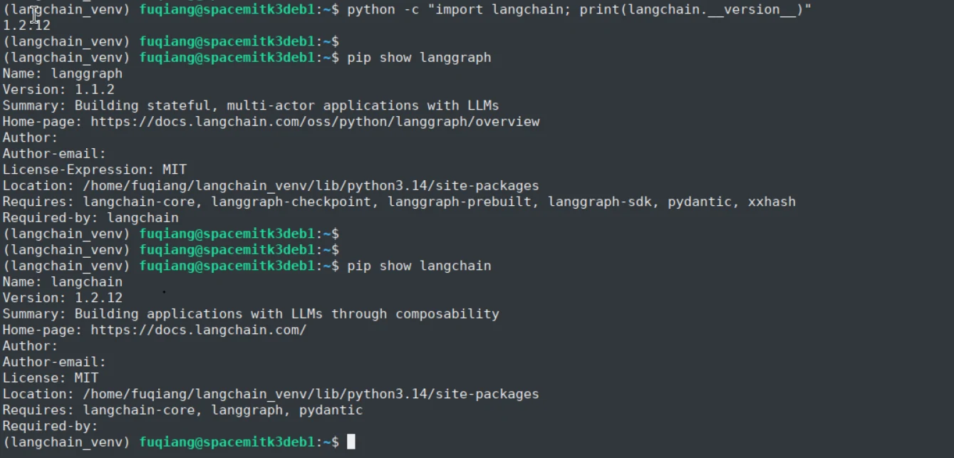 LangChain demo output