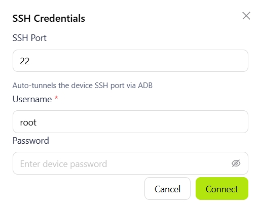 Configure SSH parameters